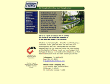 Tablet Screenshot of metrofence.com
